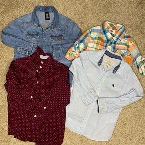 Toddler Boy Button Up Shirts Bundle Size 3/4